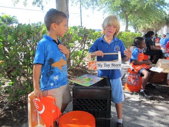 kids with toolbox