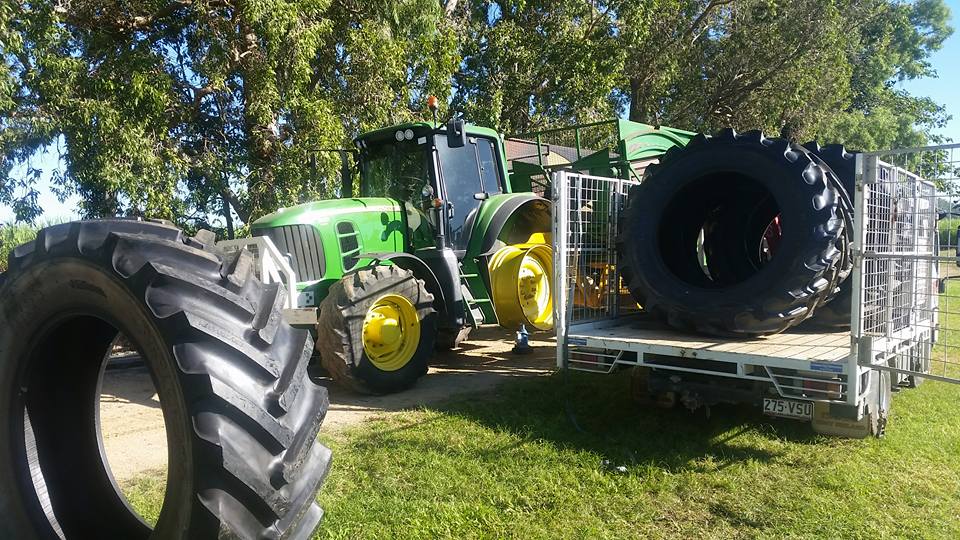 Large Tyres Being Transported — Otto’s Tyres in Ingham, QLD