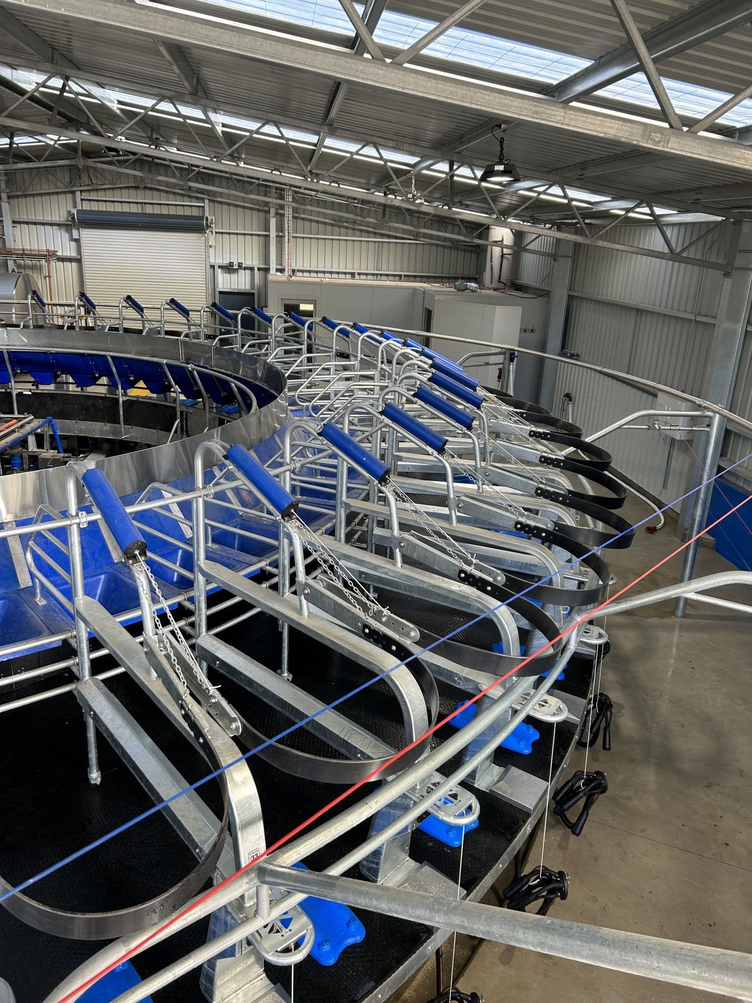 A large building with a lot of machinery inside of it.