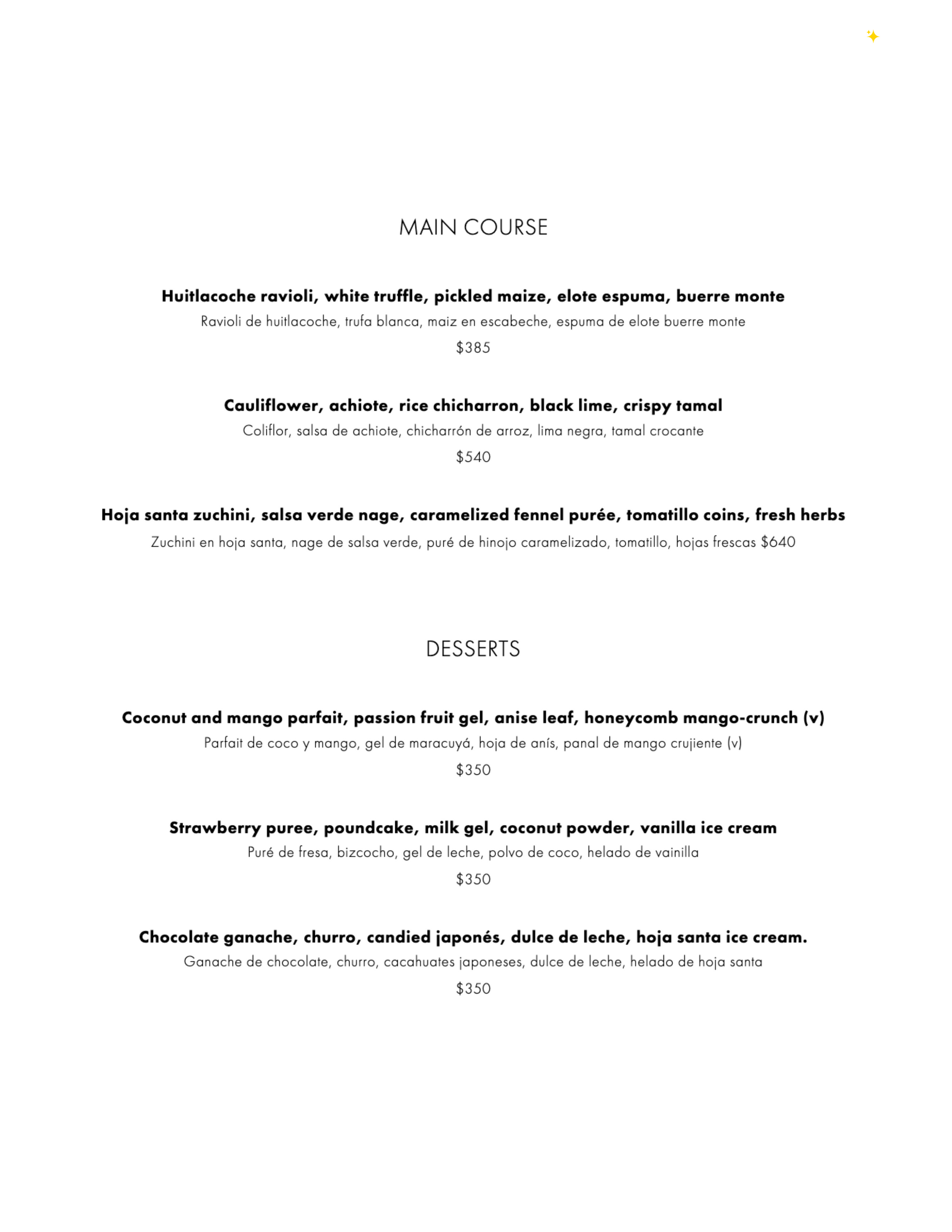 Vegetarian Menu WILD Tulum Tulum Mexico