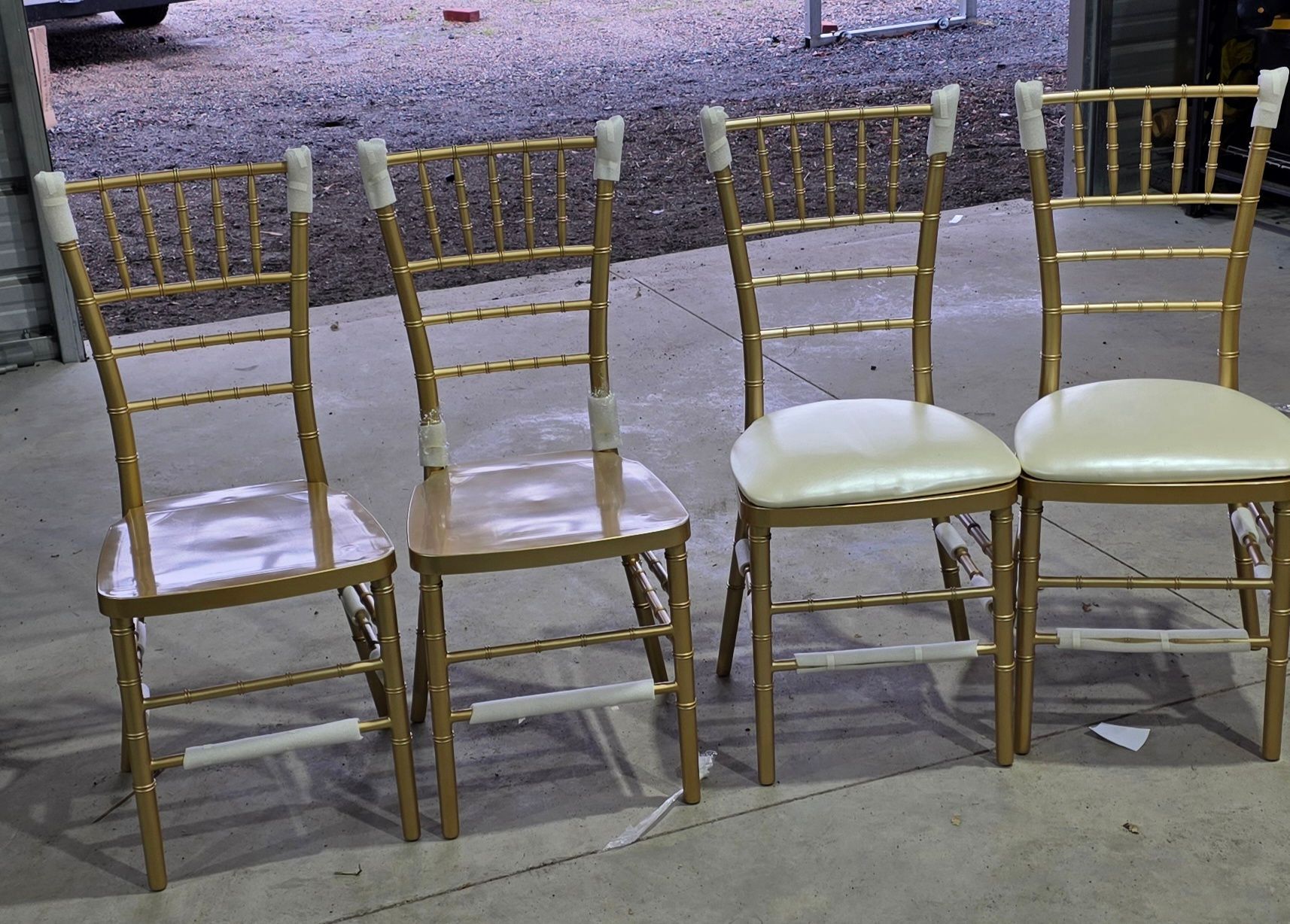 Gold Chiavari Chairs with Cushion