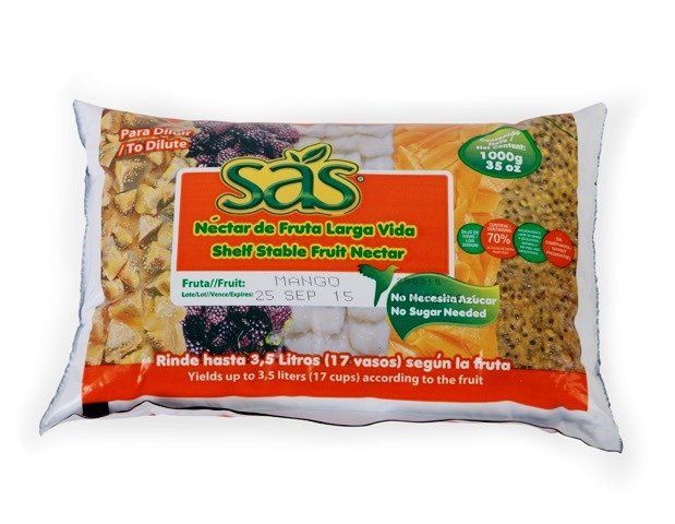 1 kg extended shelf life sugared fruit pulp pouch