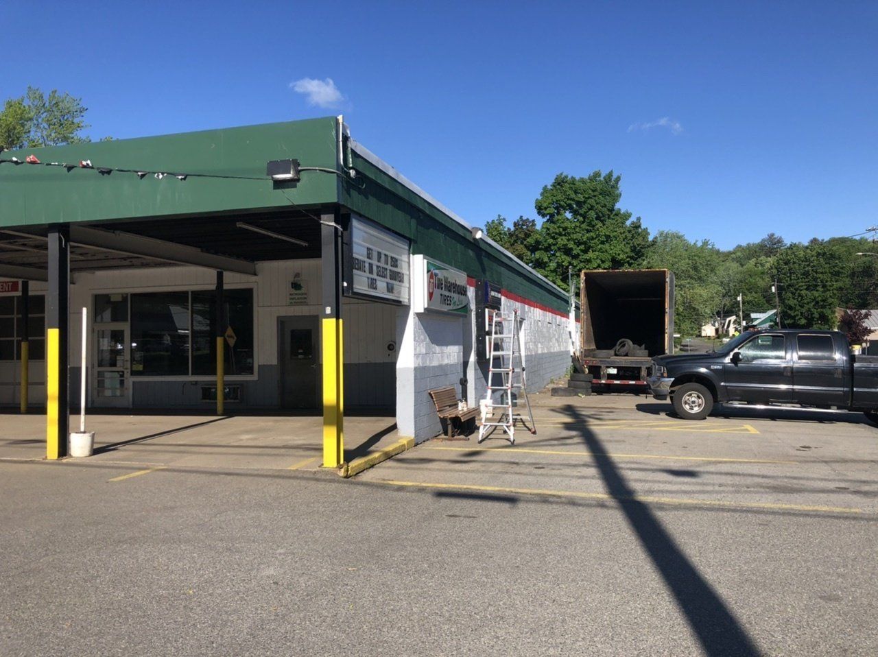 Vertical Steel Beams Painted