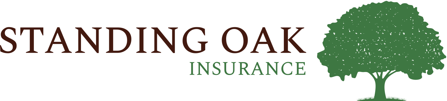 Standing Oak Insurance logo with text and a green oak tree graphic.