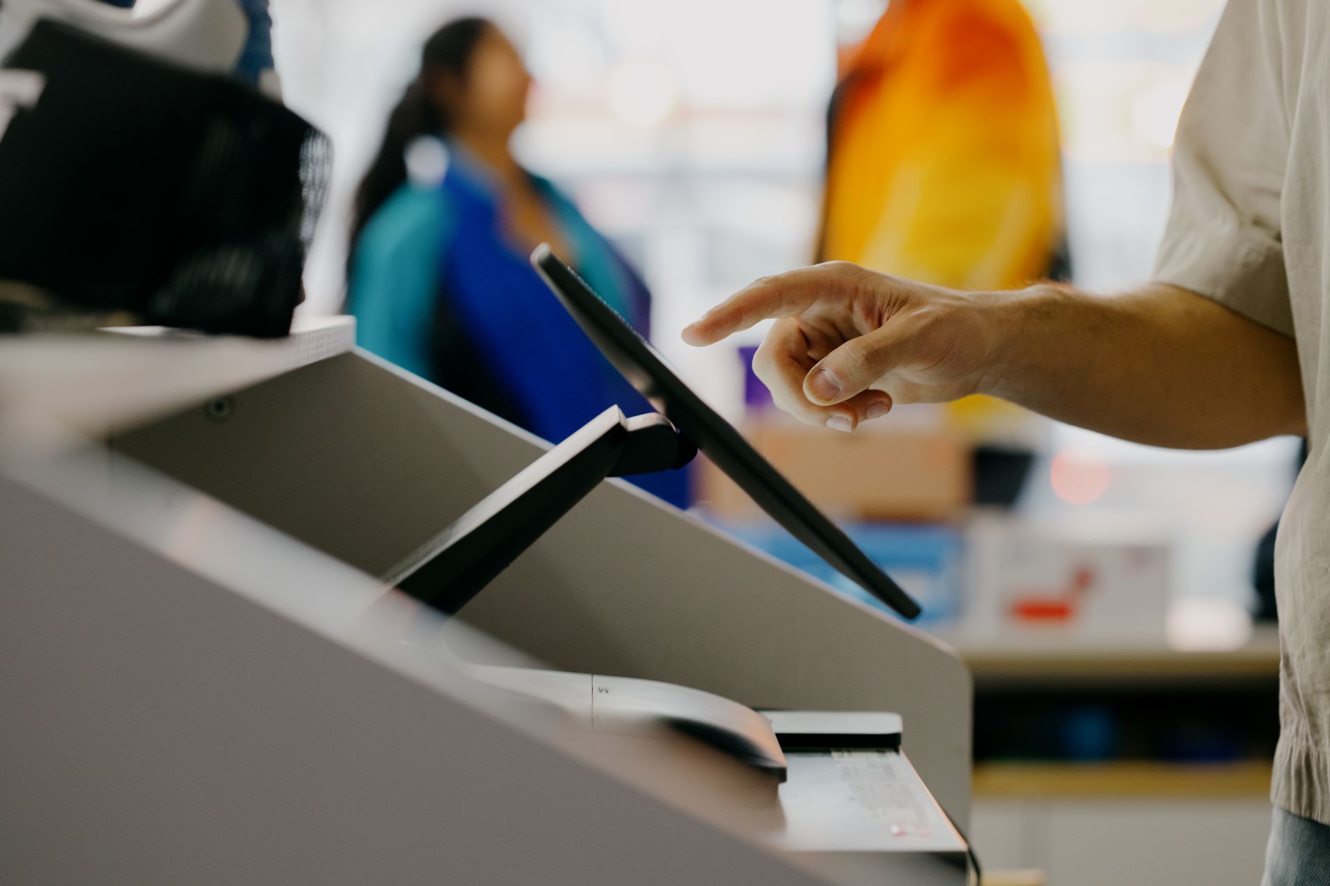 Woman making payment Woman making payment