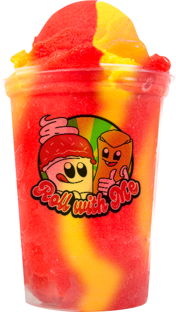 a cup of organic water ice with the brand name 