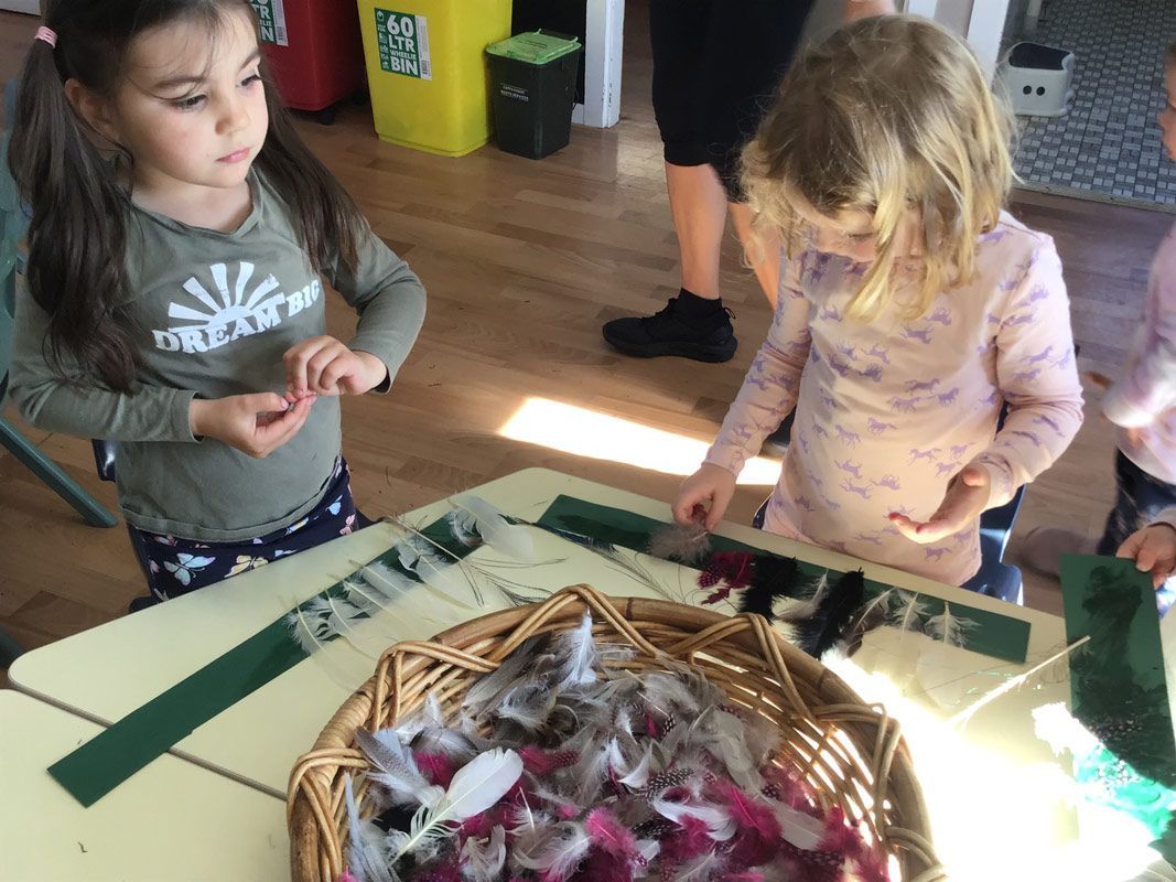 Two Little Girl Arranging Feather — Enrolment Information