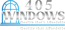 A logo for 405 windows quality that 's affordable