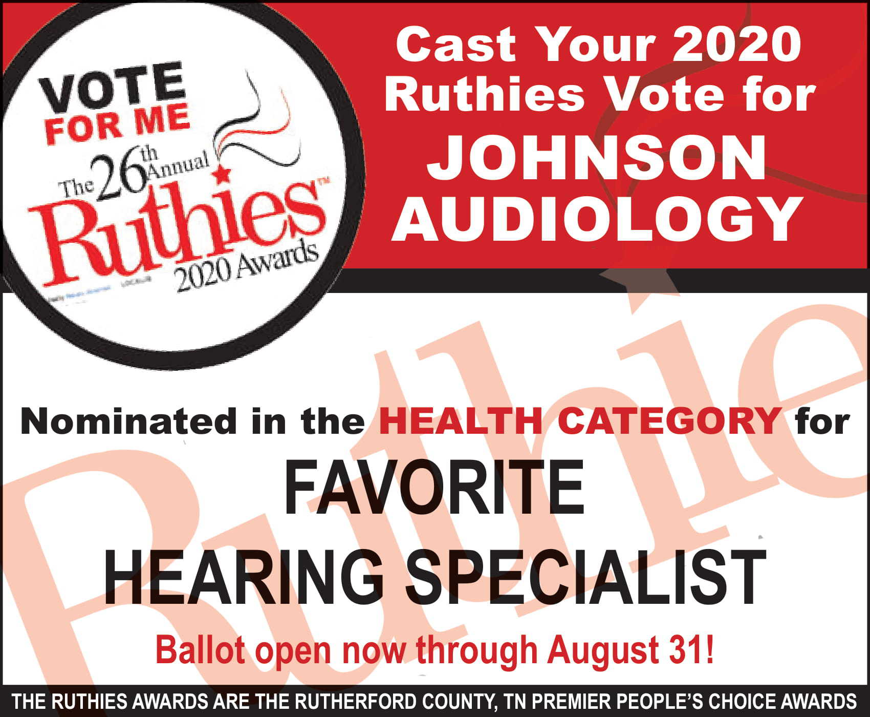 Ruthies Awards 2020 Ballot is Open!