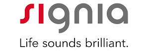 A signia logo that says life sounds brilliant.