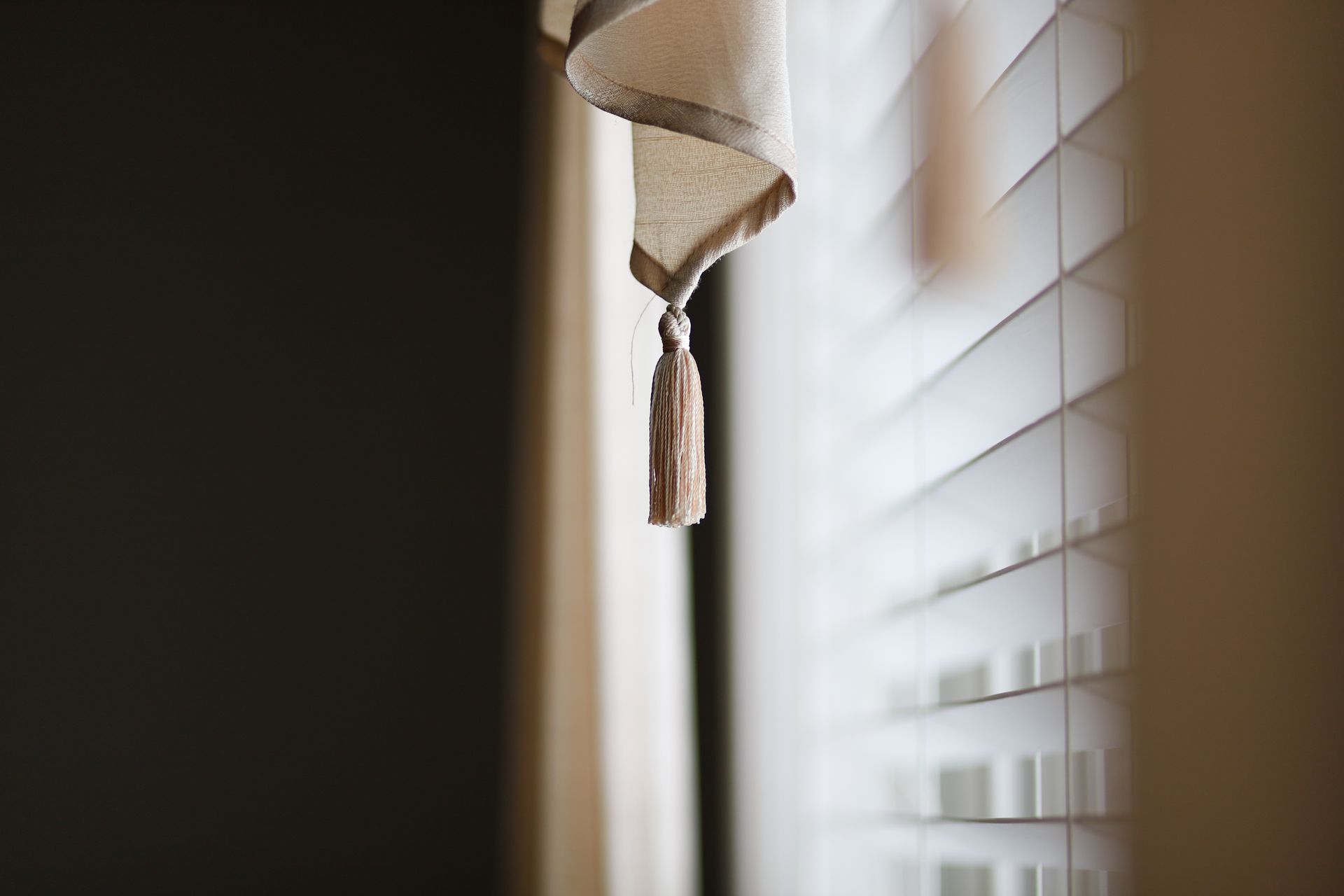 Close-up of a curtain.