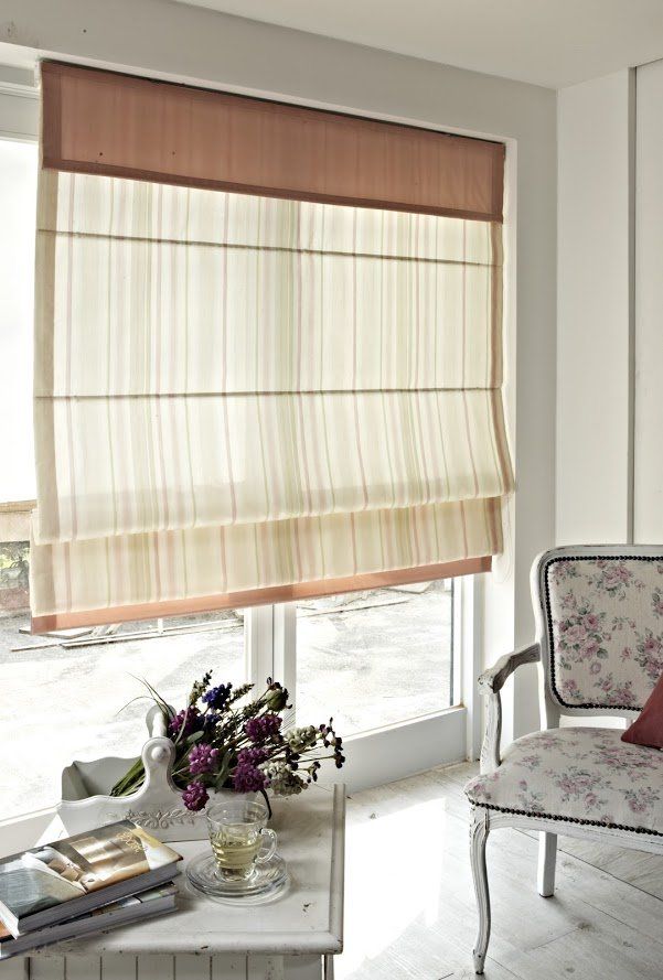 Modern Blinds Design — White Room with Brown Colored Blinds in Los Angeles, CA
