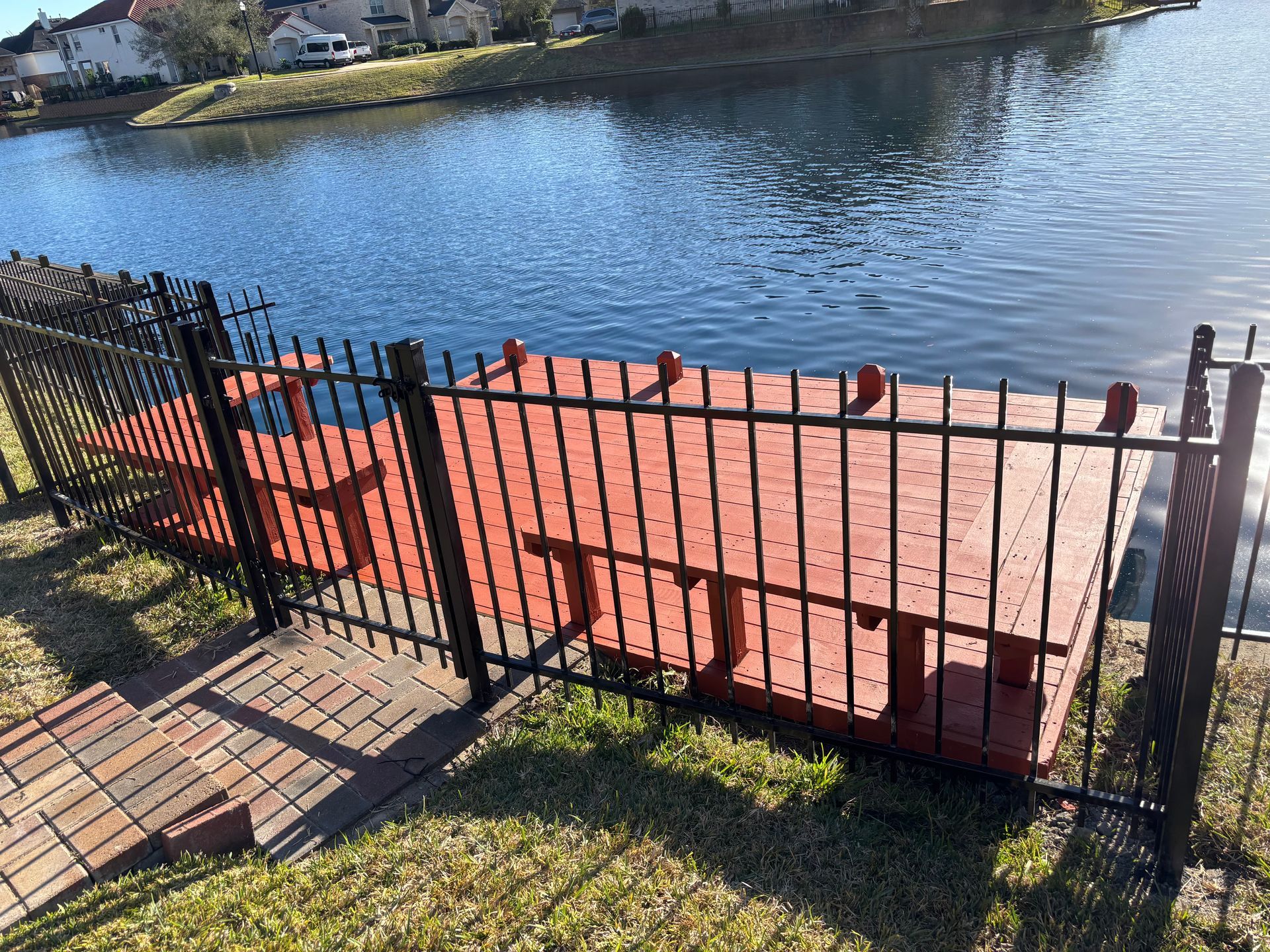 Blue building exterior with horizontal siding.