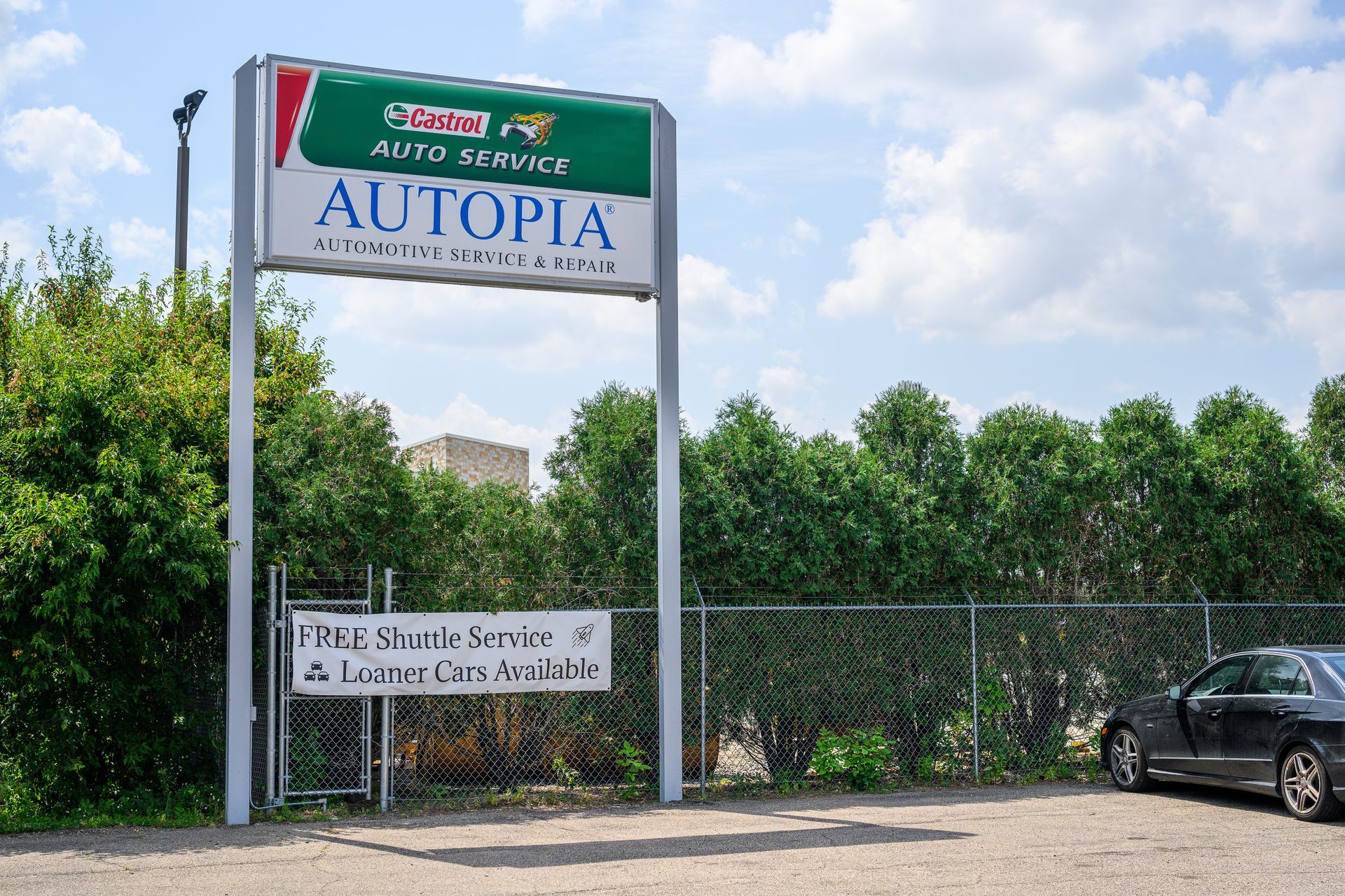 Autopia Parking lot sign
