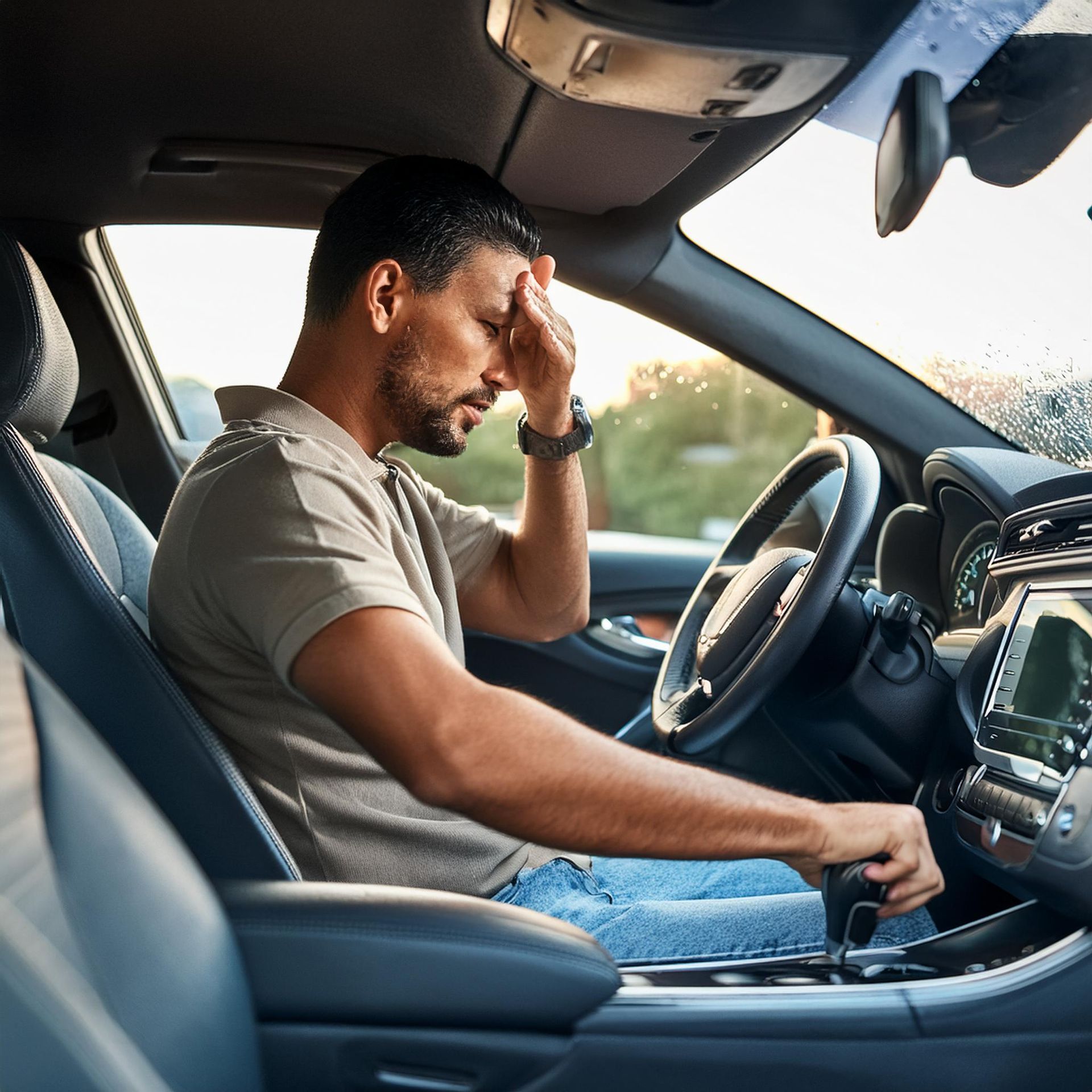 Person sweating from non-working air conditioner | Autopia Auto Repair - Bloomington