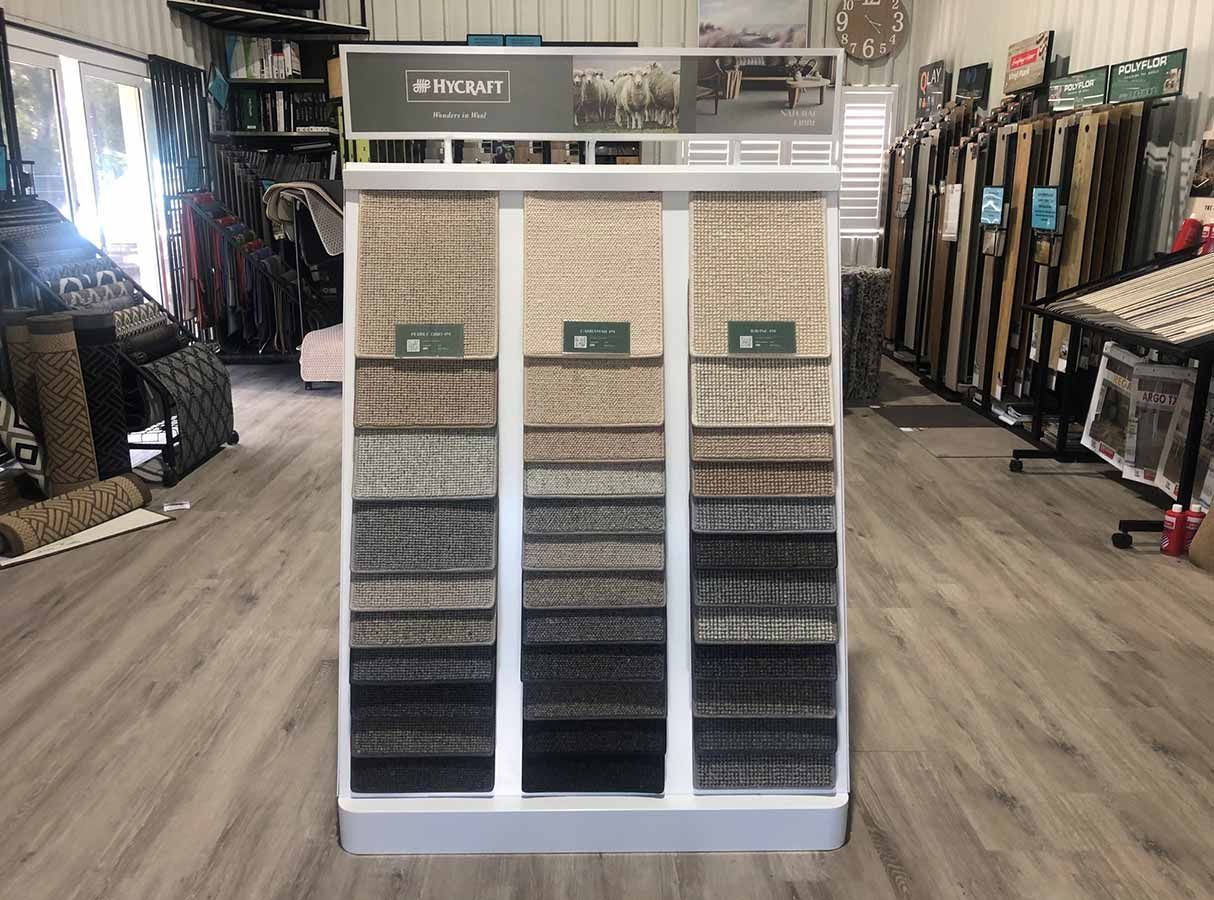 There Are Many Different Types of Carpets on Display in This Store — Bayside Carpets & Flooring in Laurieton, NSW