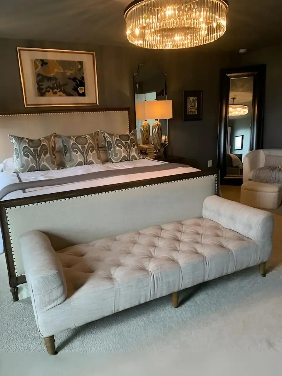 Interior designer selecting color samples for design project