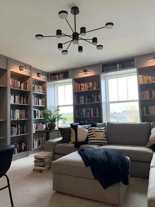 Interior Design with Dining Table and Statement Lighting