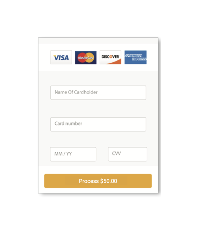 A screenshot of a payment page with visa , mastercard , and american express logos.