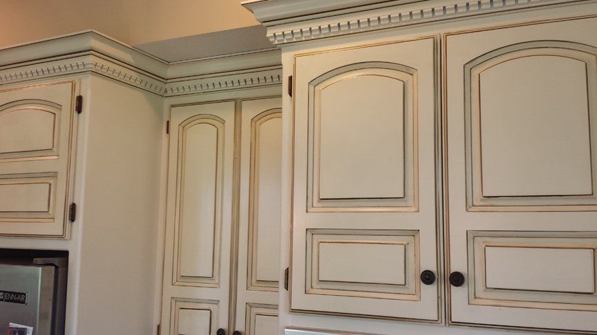 Painted cabinets, glazed cabinets