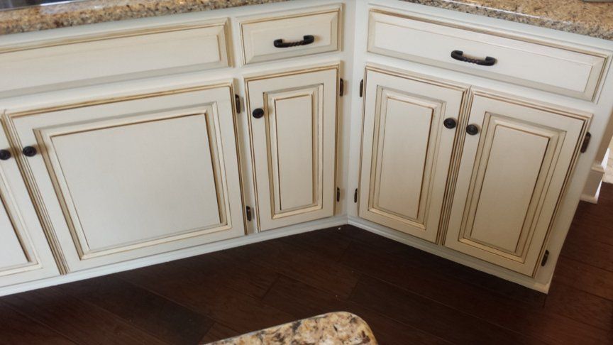 Painted cabinets, glazed cabinets