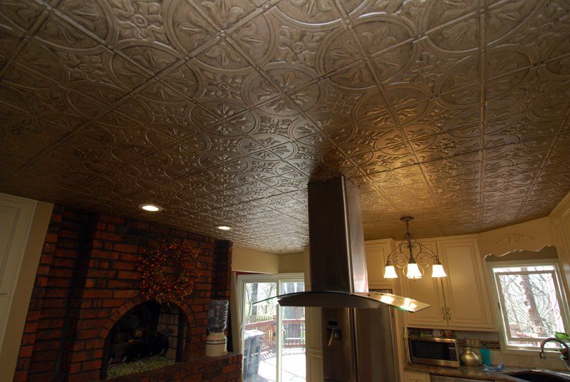 ceilings, copper tile, ceiling overlay, faux finish