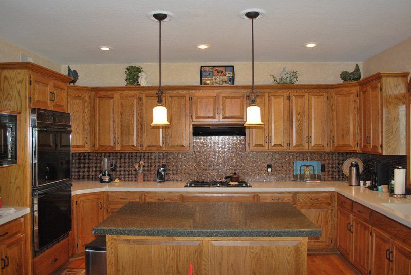 Castaic cabinets re-stain