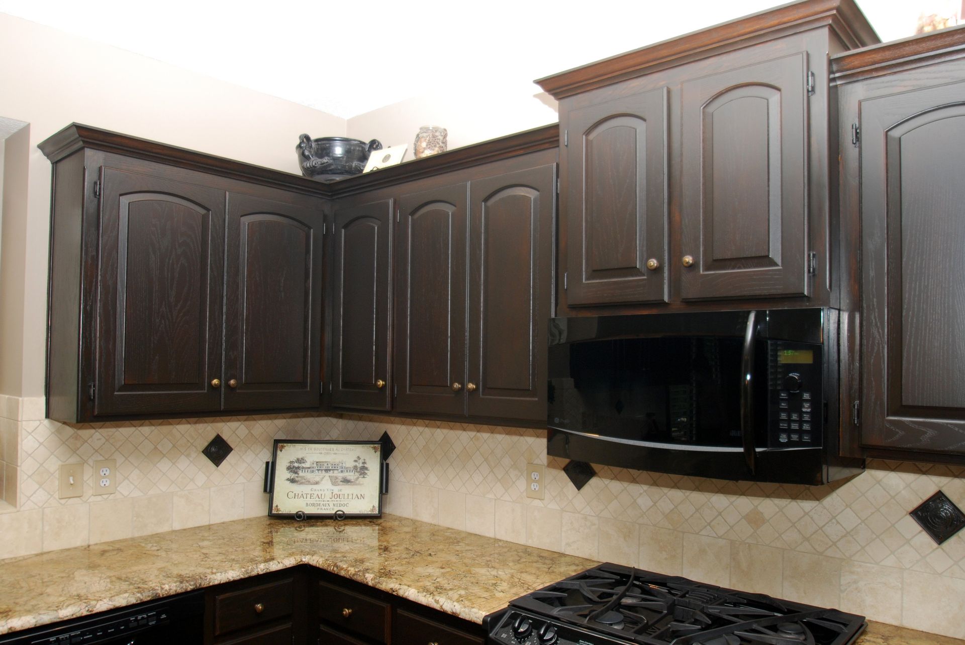 stained cabinets, cabinet refinishing