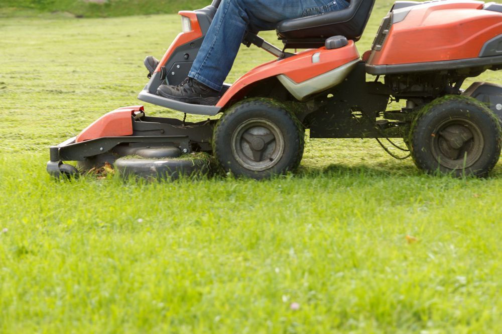 Person On A Riding Lawnmower — Northern Rivers Acreage Mowing in Ballina, NSW