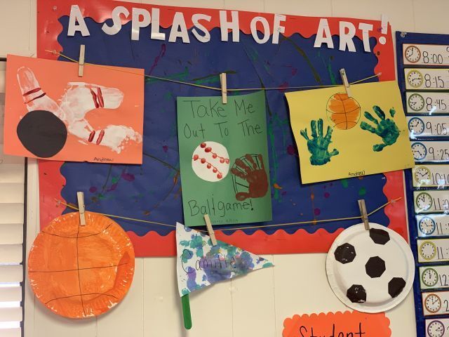 A bulletin board that says a splash of art