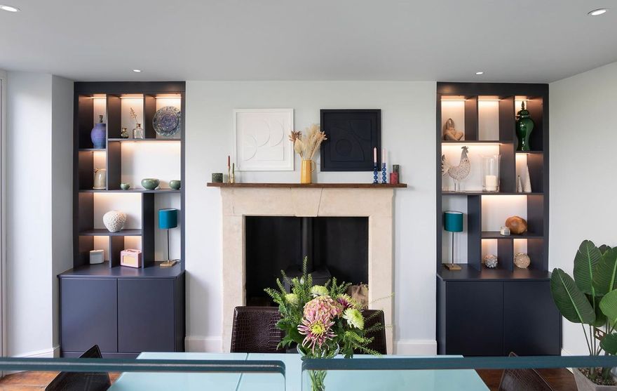 Bespoke interior design services – Kay’s bespoke furnishings: custom-made carpentry maximising use of space.  K Interiors.