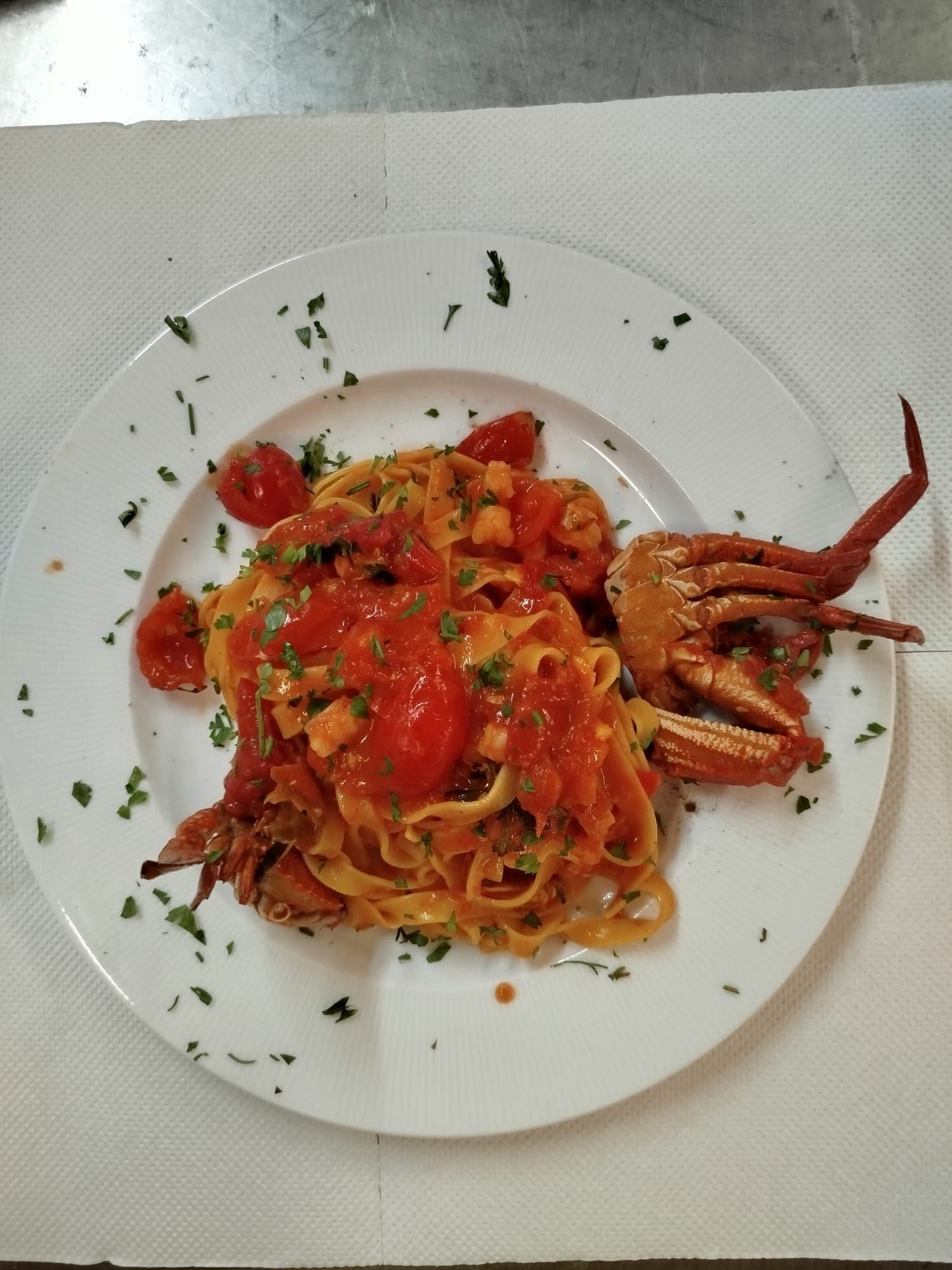 tagliatelle con gamberone