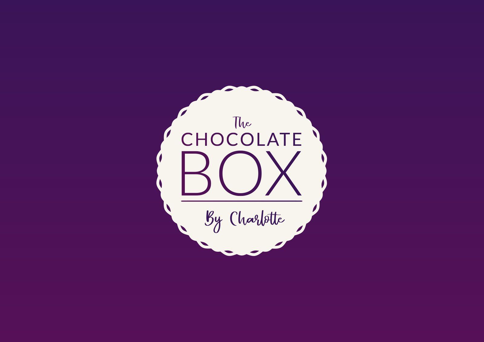 The Chocolate Box By Charlotte logo design