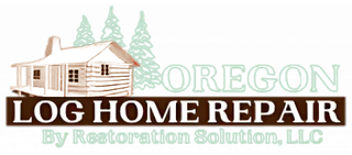 The logo for oregon log home repair by restoration solution llc