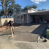 Man Working on Concrete — Port Macquarie concreting in Dunbogan, NSW