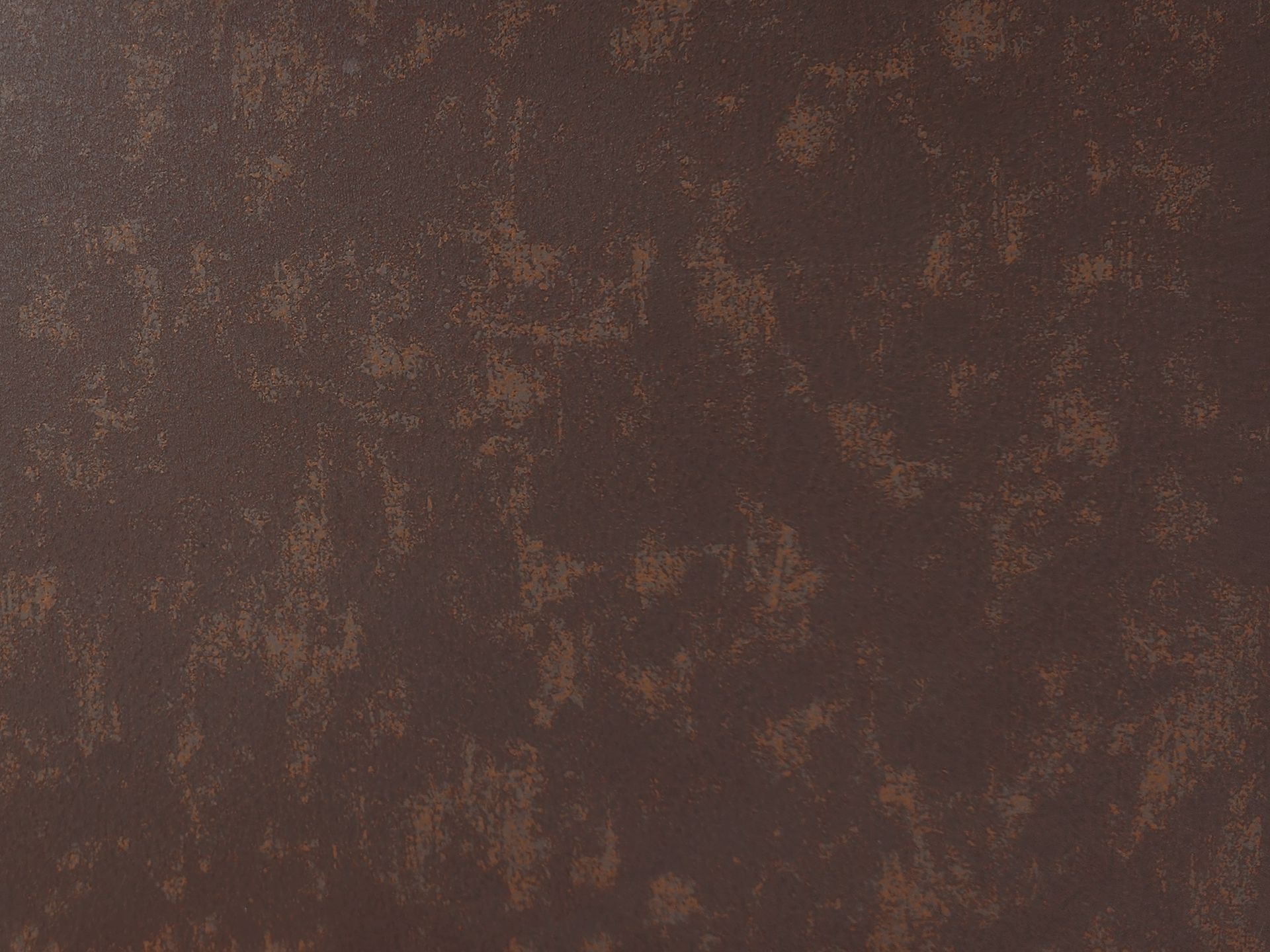 Dark brown, textured surface with rust-colored patches.