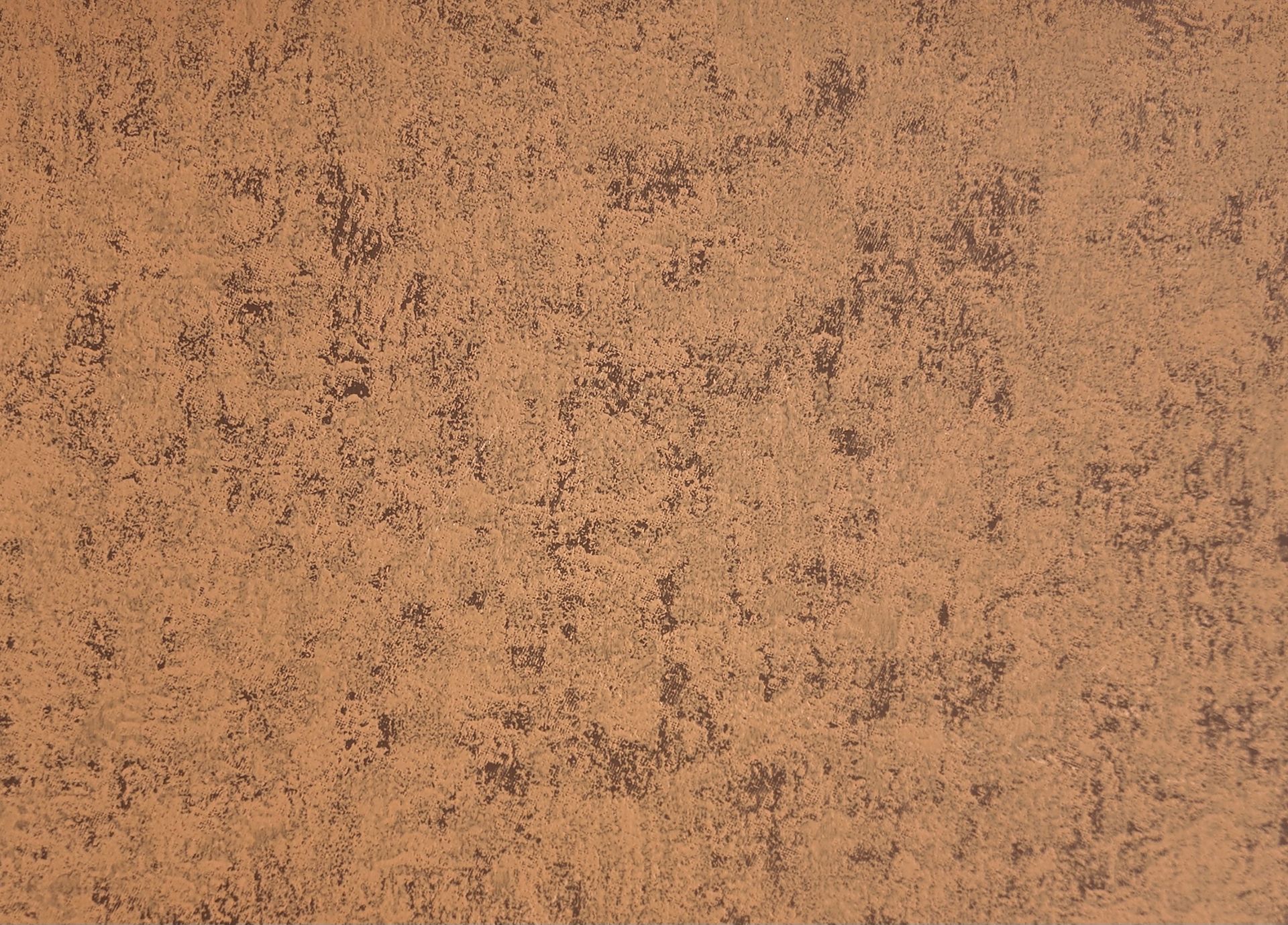 Textured orange and brown surface with a speckled, weathered appearance.