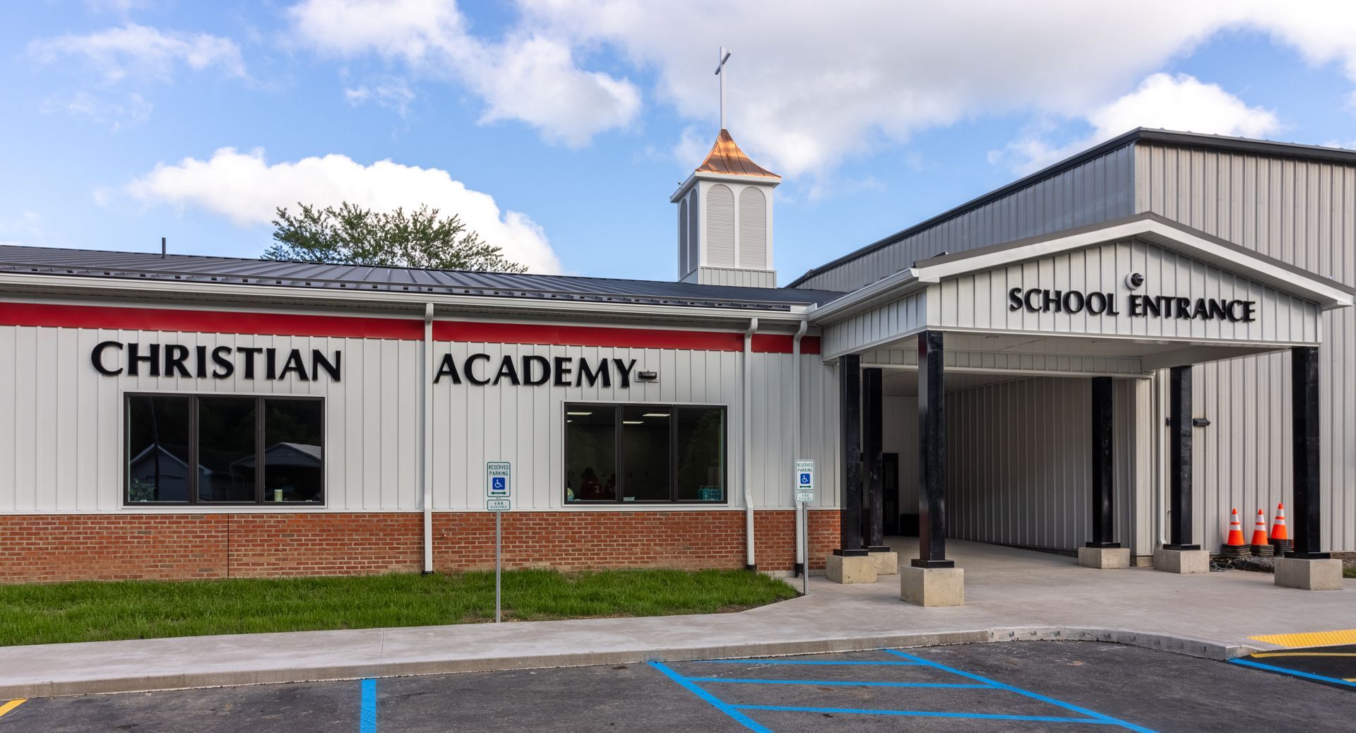 Christian Academy school exterior with 