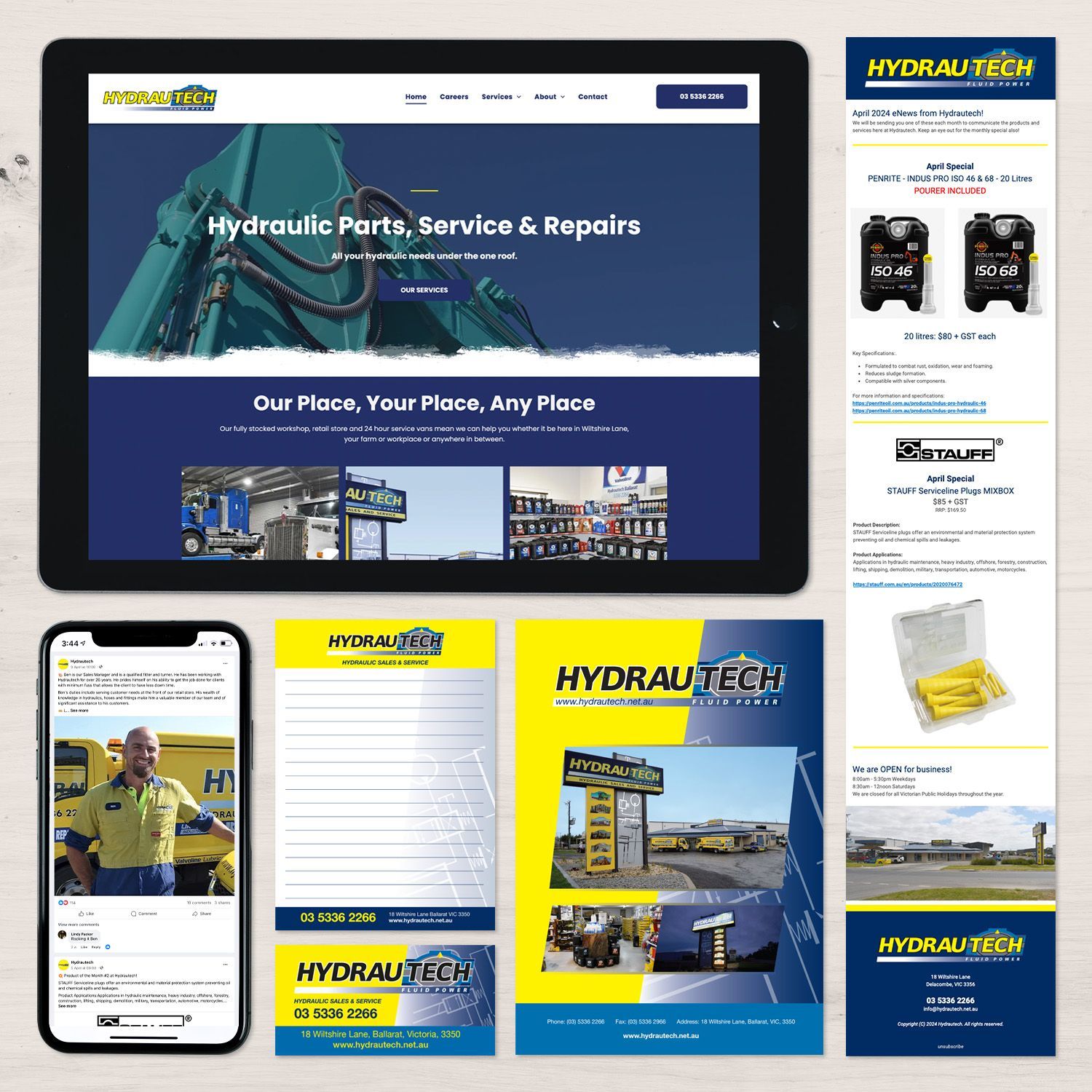 Mulcahy Marketing helps Hydrautech with a wide and varied range of marketing activities. 