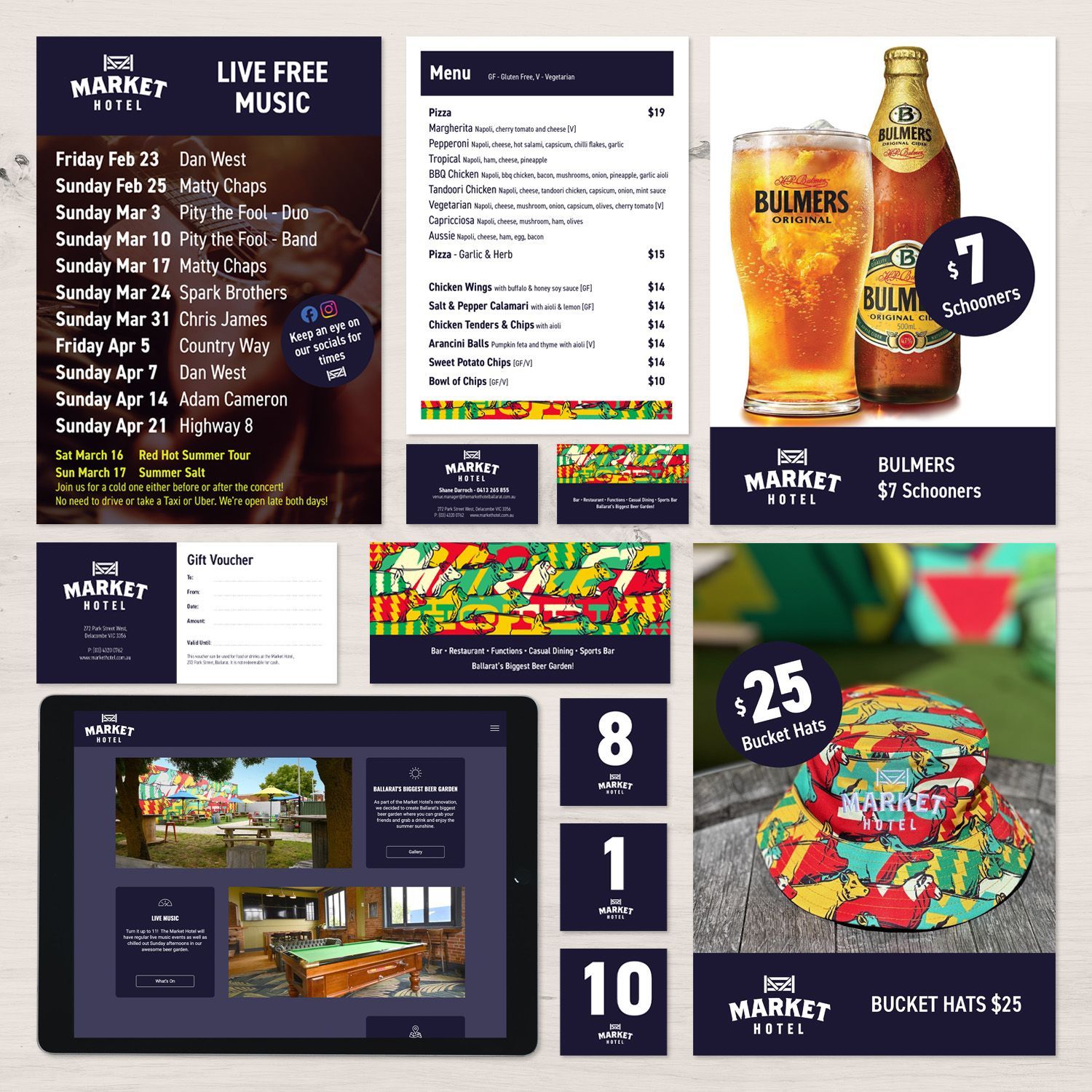 Looking to target a whole new generation of pub goers, The Market Hotel approached us to help with their rebrand.