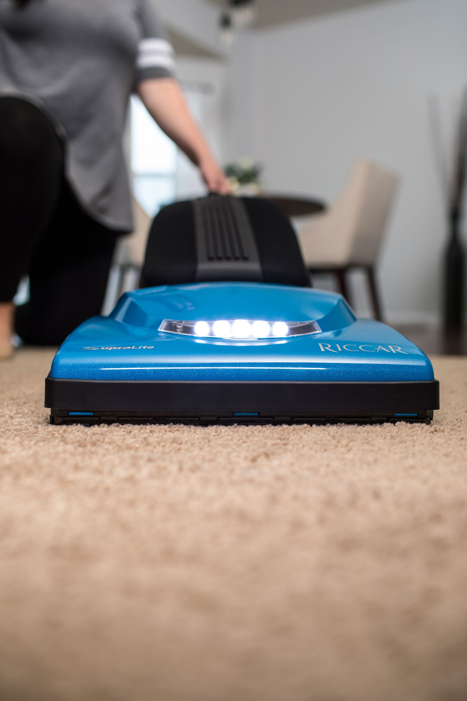 Close Up of Riccar Superlite Blue Vacuum