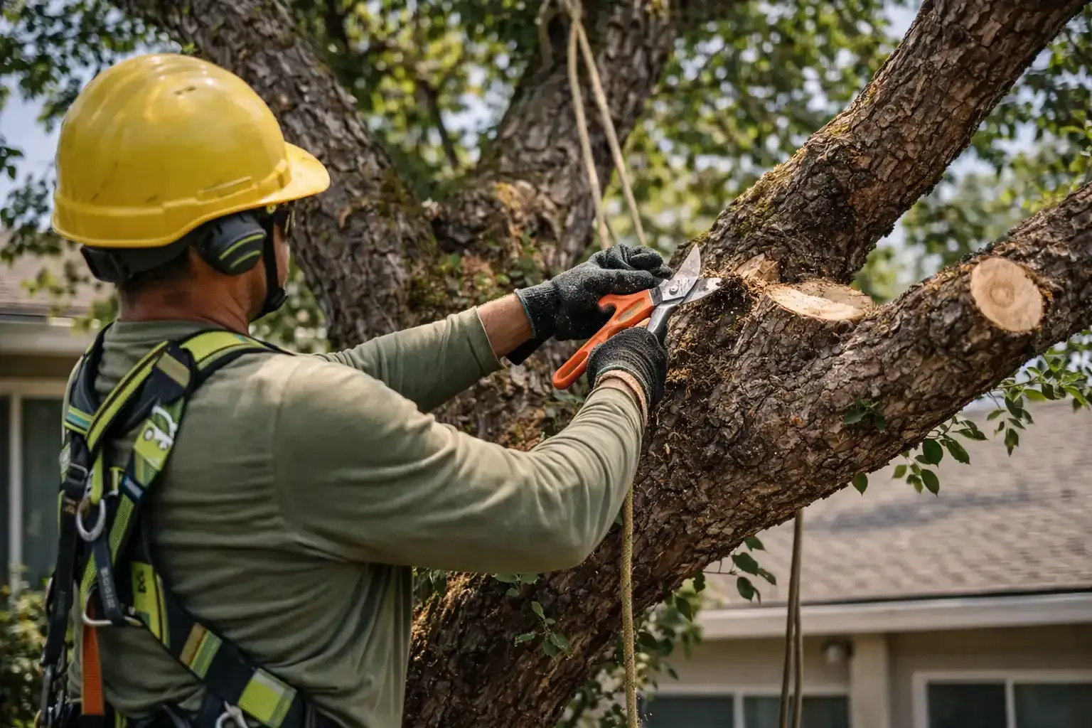 tree trimming service removing overgrown branches in Menifee California