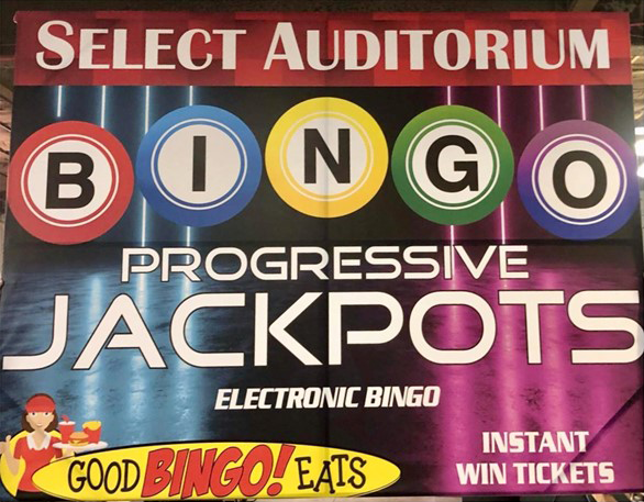 A bunch of bingo balls on a purple background