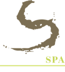 Logo: Abstract olive-green brushstrokes with 