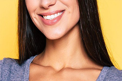 close up of woman smile