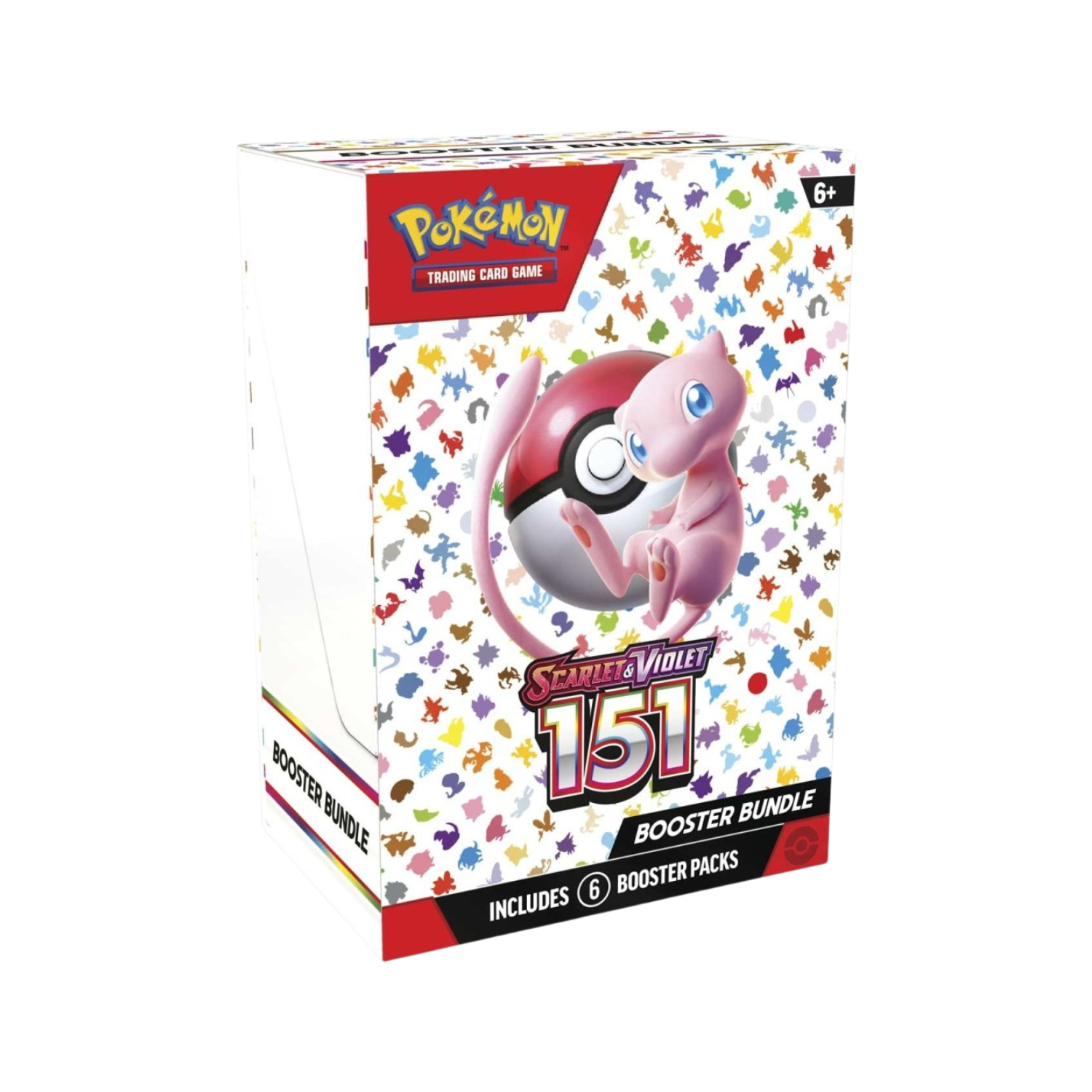 Pokémon Trading Card Game: Scarlet & Violet 151 booster bundle box featuring Mew with a Poké Ball.