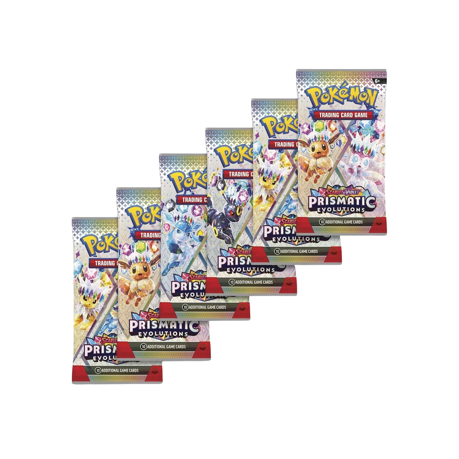 Pokemon Prismatic Explosion booster box, with holographic accents and character designs.