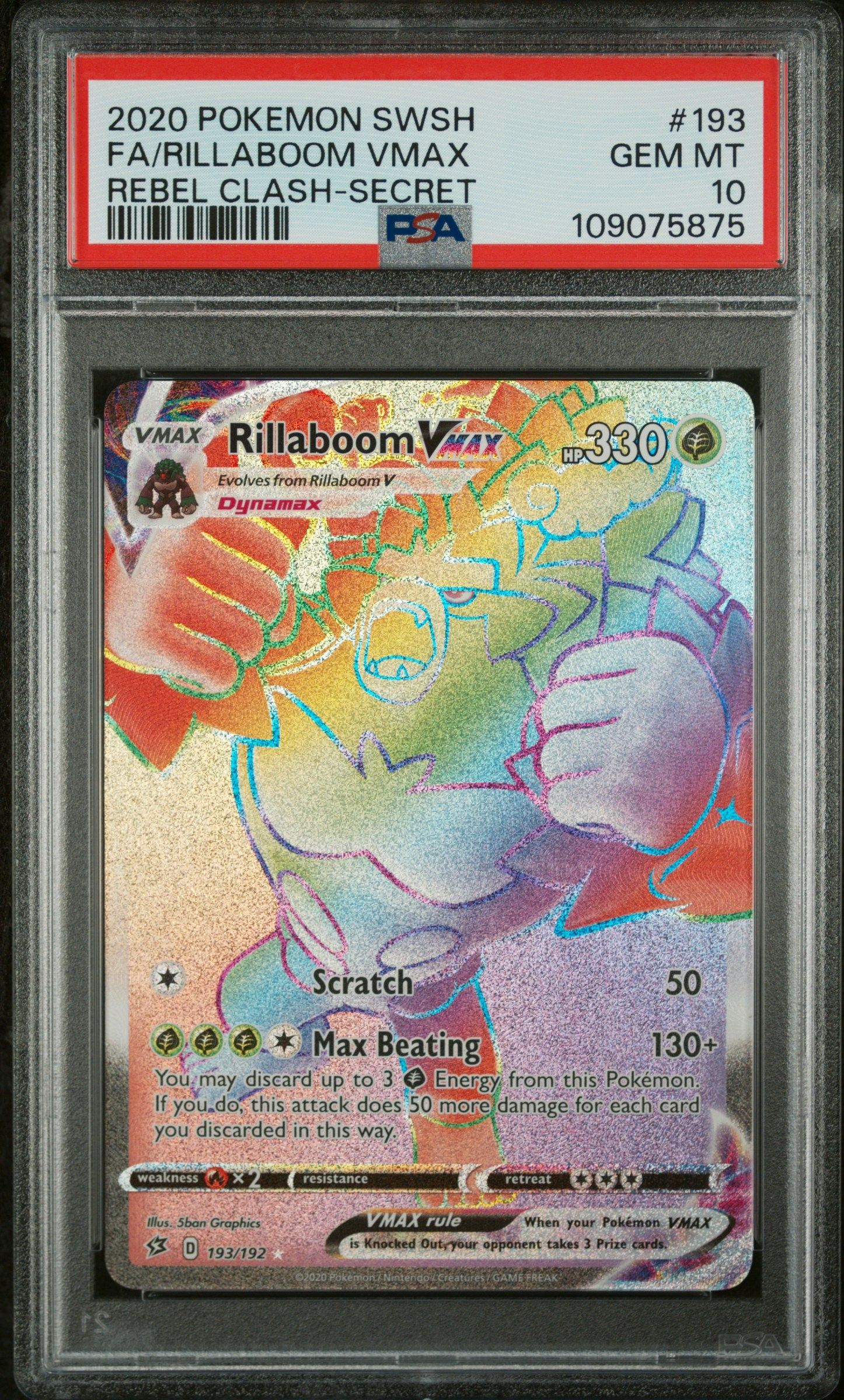 #193 RILLABOOM VMAX PSA 10
