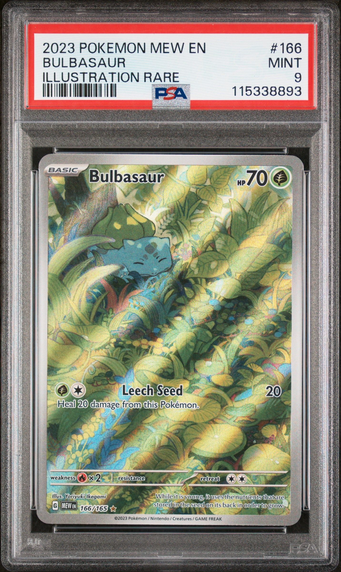 #166 BULBASAUR PSA 9