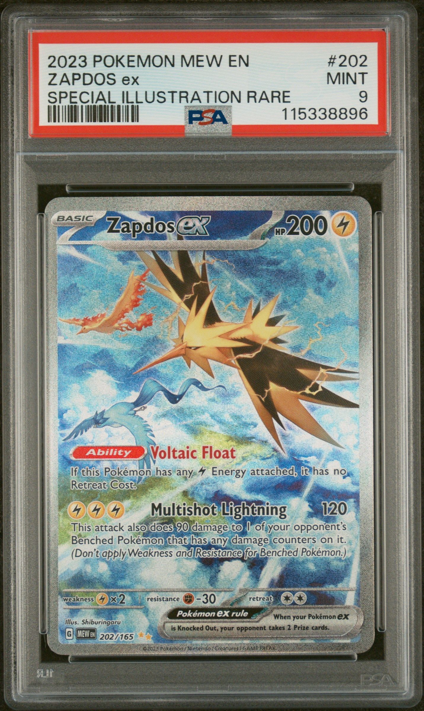 #202 ZAPDOS EX PSA 9